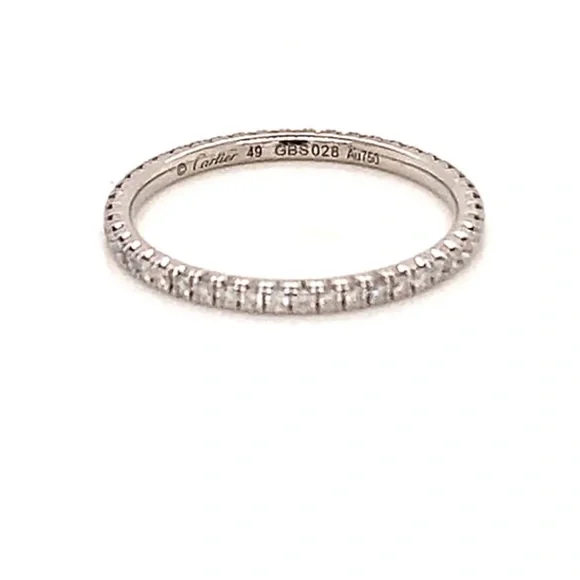 Étincelle de Cartier Eternity Diamond Wedding Band 0.50 ct. 18K W Gold SZ 5.75 - Picture 6 of 11
